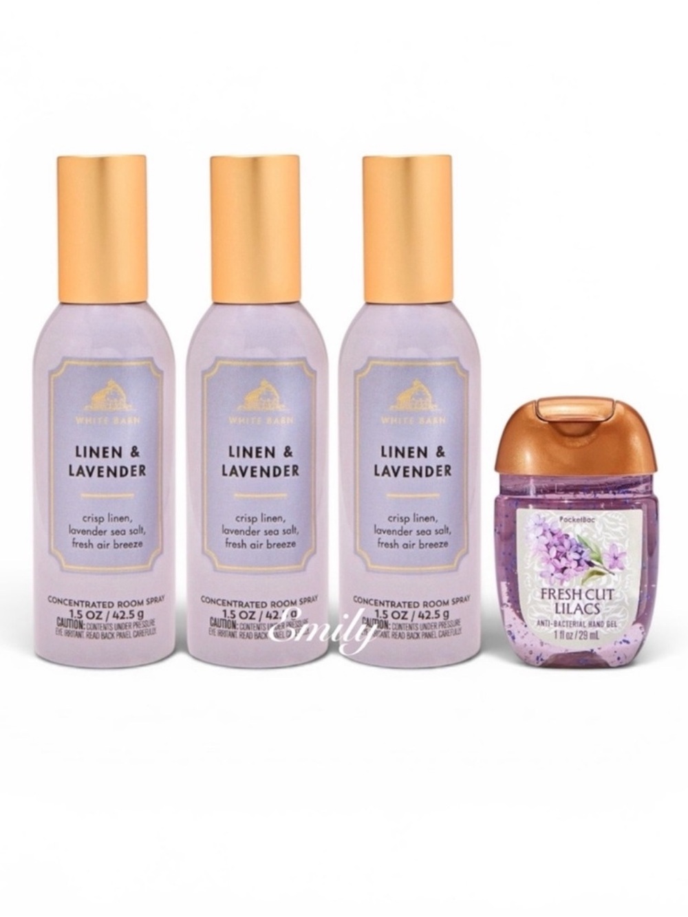 3X Bath & Body Works LINEN & LAVENDER room spray Bundle